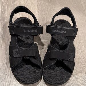 Timberland Kids Black Adjustable Sport Sandals